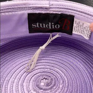 H1- Vintage Studio Brand Lilac Hat The Hat Studio Design Brimmed Formal Hat Lilac One Size  main image 4